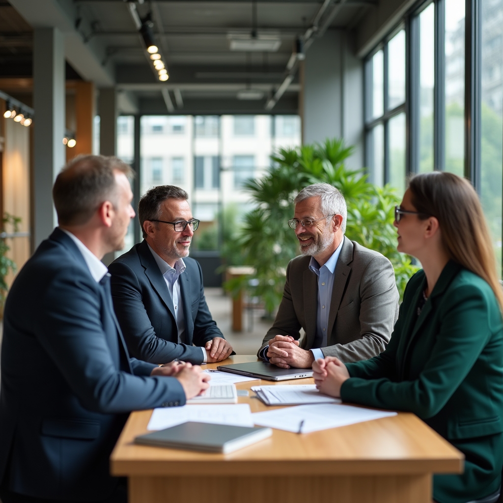 Discuție profesională în echipă de management